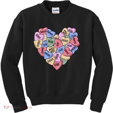 Be Mine Candy Heart Valentine Gift For Valentine Day Kids Sweatshirt