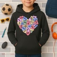 Be Mine Candy Heart Valentine Gift For Valentine Day Kids Hoodie thumb 2