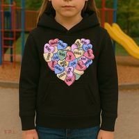 Be Mine Candy Heart Valentine Gift For Valentine Day Kids Hoodie thumb 3