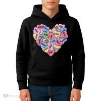 Be Mine Candy Heart Valentine Gift For Valentine Day Kids Hoodie thumb 4