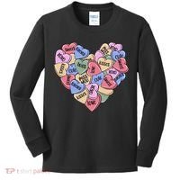 Be Mine Candy Heart Valentine Gift For Valentine Day Kids Long Sleeve Shirt thumb 0