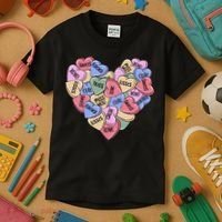 Be Mine Candy Heart Valentine Gift For Valentine Day Kids T-Shirt thumb 3