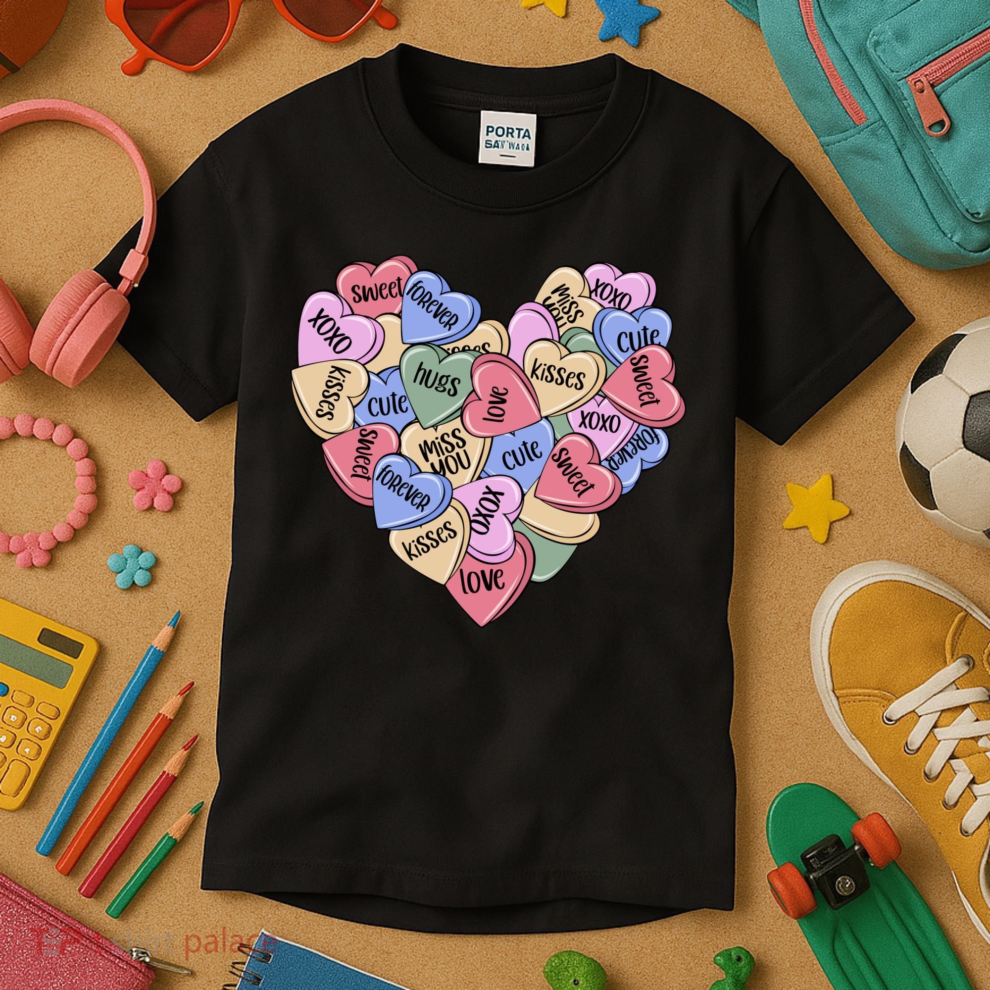 Be Mine Candy Heart Valentine Gift For Valentine Day Kids T-Shirt