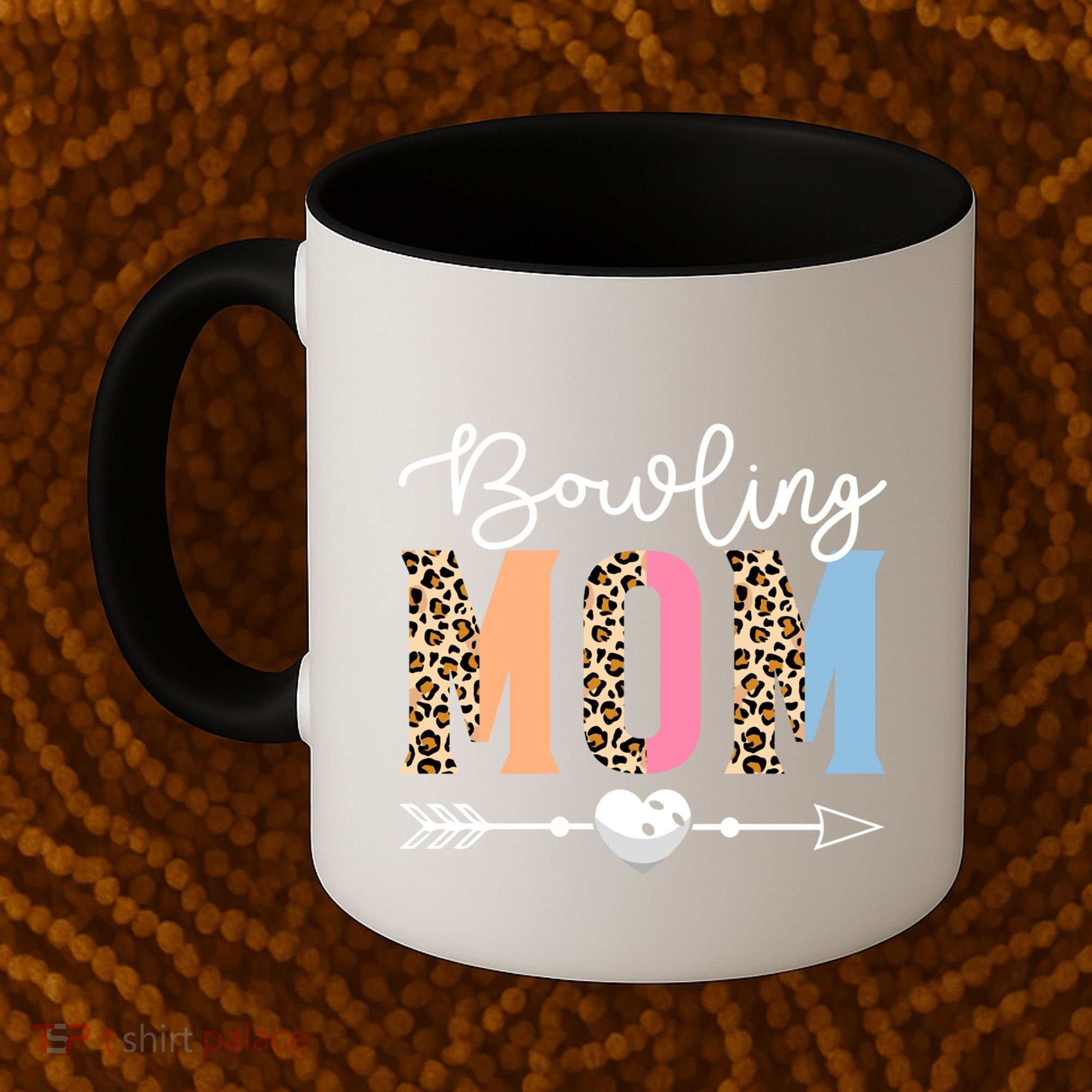 Bowling Mom Cute Bowling Game Mother's Day Leopard Gift Coffee Mug