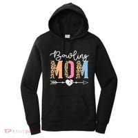 Bowling Mom Cute Bowling Game Mother's Day Leopard Gift Women's Hoodie thumb 0