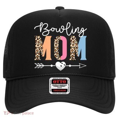 Bowling Mom Cute Bowling Game Mother's Day Leopard Gift Hat