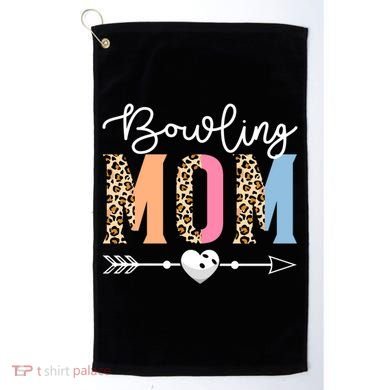 Bowling Mom Cute Bowling Game Mother's Day Leopard Gift Golf Towel