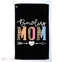 Bowling Mom Cute Bowling Game Mother's Day Leopard Gift Golf Towel thumb 0