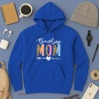 Bowling Mom Cute Bowling Game Mother's Day Leopard Gift Hoodie thumb 3