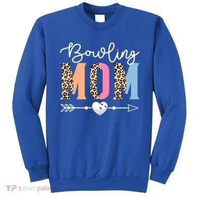 Bowling Mom Cute Bowling Game Mother's Day Leopard Gift Sweatshirt