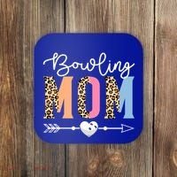 Bowling Mom Cute Bowling Game Mother's Day Leopard Gift Coaster thumb 0