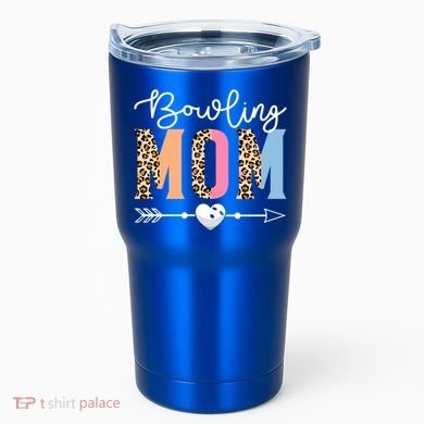 Bowling Mom Cute Bowling Game Mother's Day Leopard Gift Tumbler