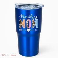 Bowling Mom Cute Bowling Game Mother's Day Leopard Gift Tumbler thumb 0