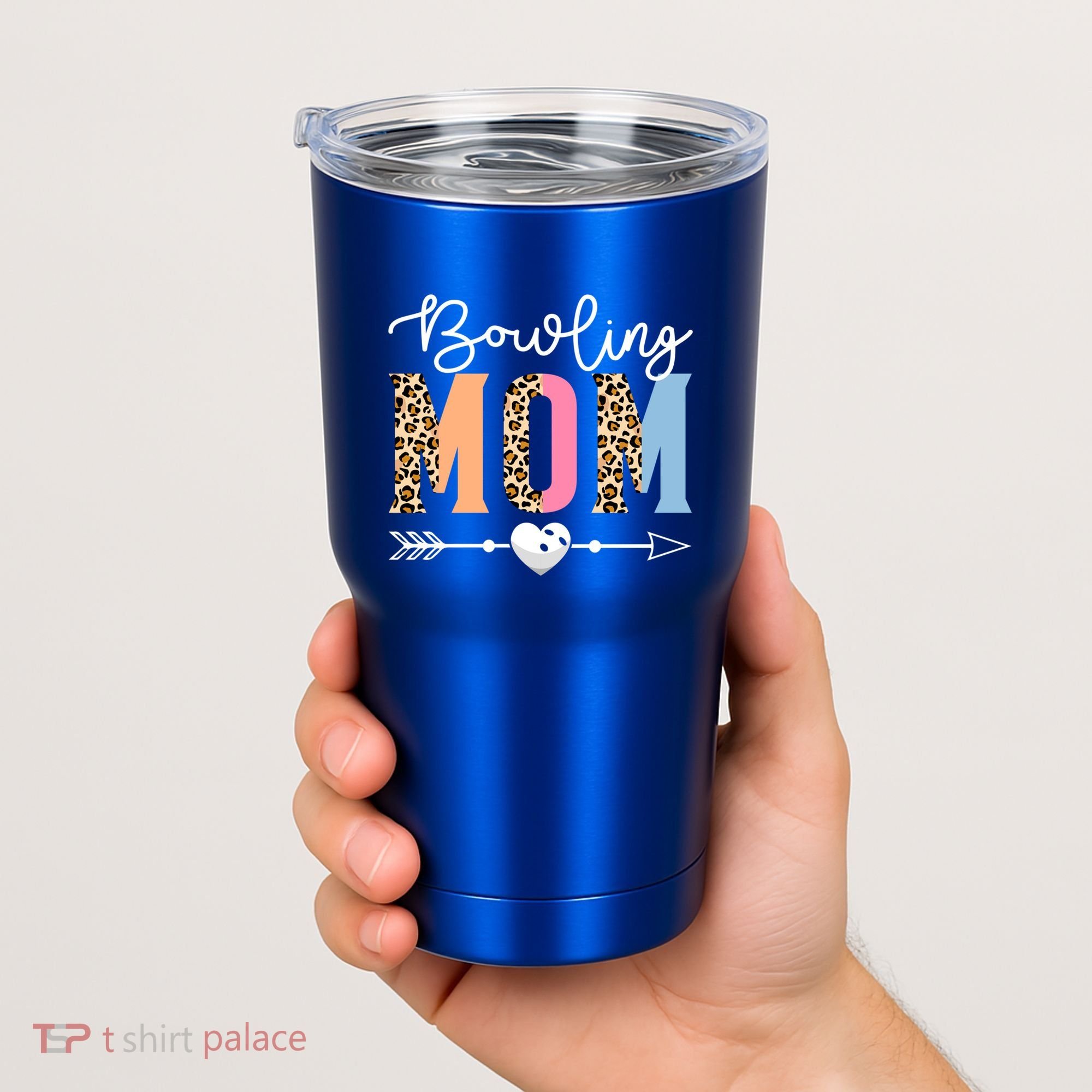 Bowling Mom Cute Bowling Game Mother's Day Leopard Gift Tumbler
