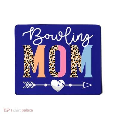 Bowling Mom Cute Bowling Game Mother's Day Leopard Gift Mousepad