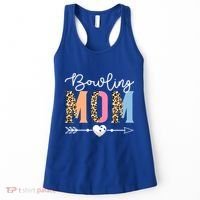 Bowling Mom Cute Bowling Game Mother's Day Leopard Gift Women's Tank Top thumb 0