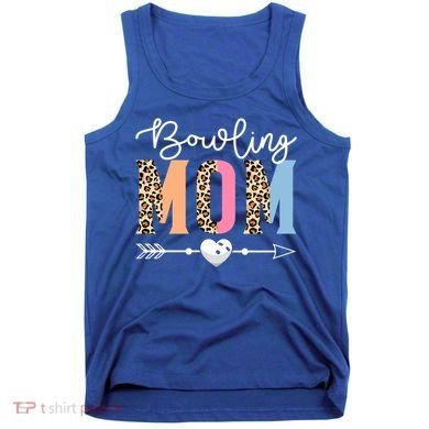 Bowling Mom Cute Bowling Game Mother's Day Leopard Gift Tank Top