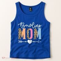 Bowling Mom Cute Bowling Game Mother's Day Leopard Gift Tank Top thumb 2