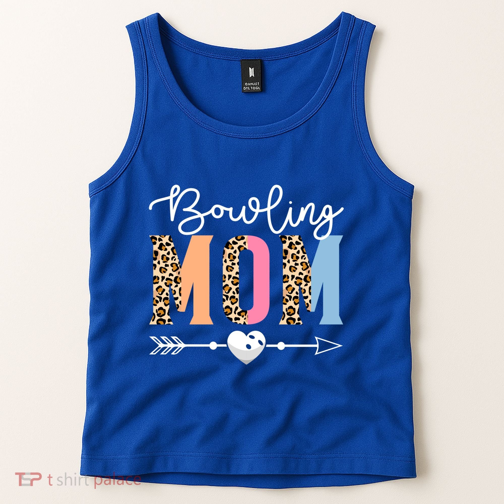 Bowling Mom Cute Bowling Game Mother's Day Leopard Gift Tank Top