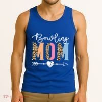 Bowling Mom Cute Bowling Game Mother's Day Leopard Gift Tank Top thumb 3