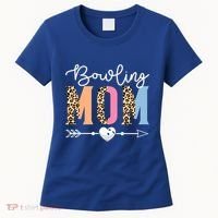 Bowling Mom Cute Bowling Game Mother's Day Leopard Gift Women's T-Shirt thumb 0
