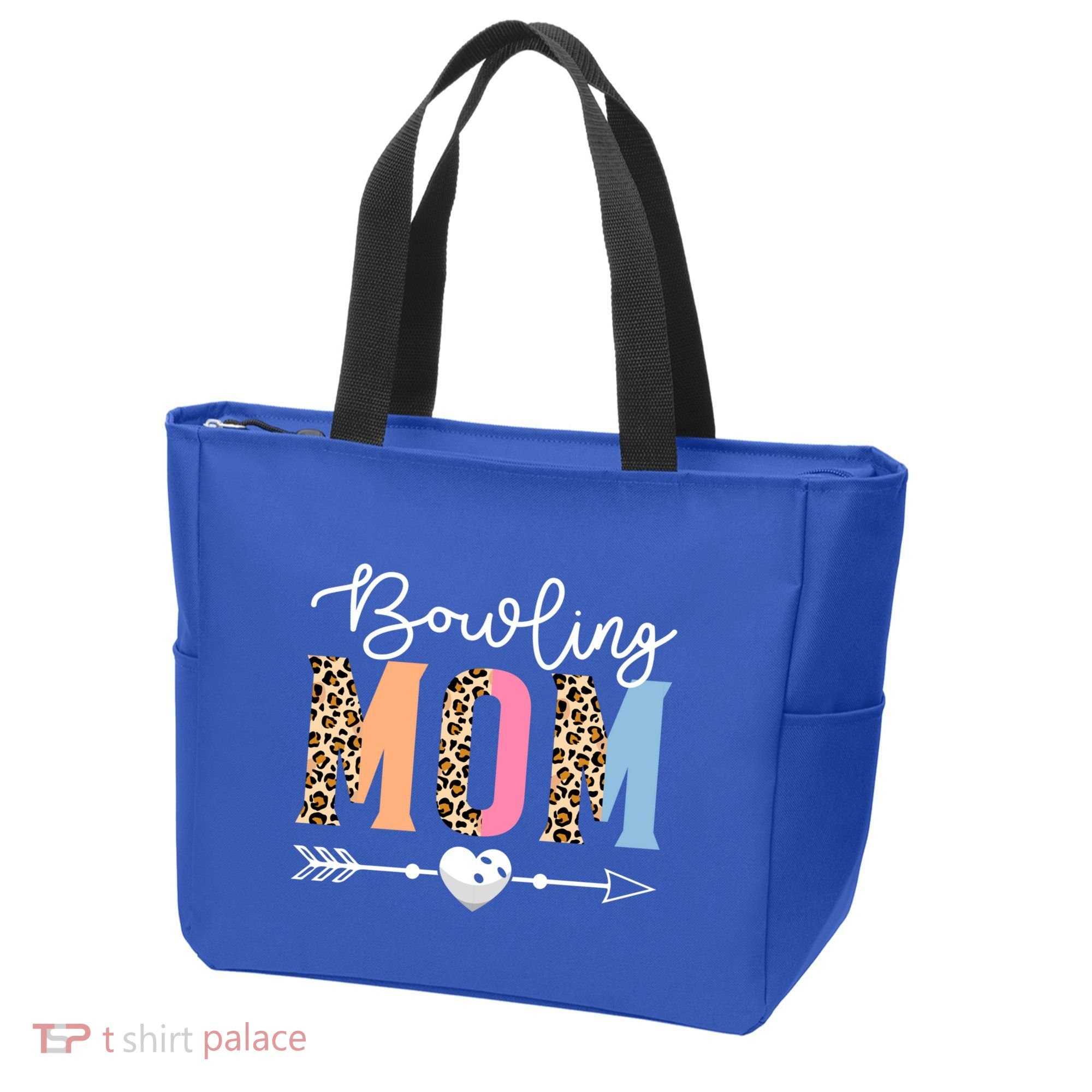 Bowling Mom Cute Bowling Game Mother's Day Leopard Gift Tote Bag