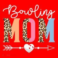 Bowling Mom Cute Bowling Game Mother's Day Leopard Gift Santa Hat thumb 1