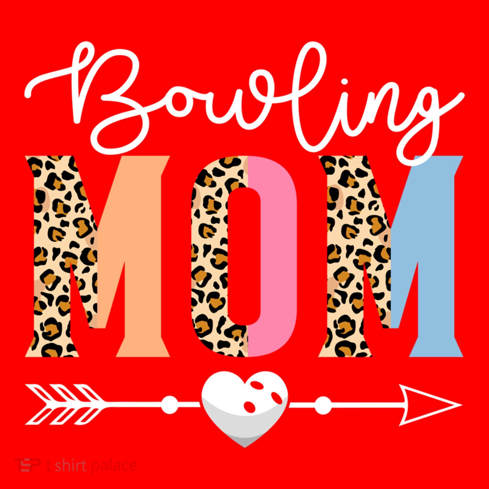 Bowling Mom Cute Bowling Game Mother's Day Leopard Gift Santa Hat