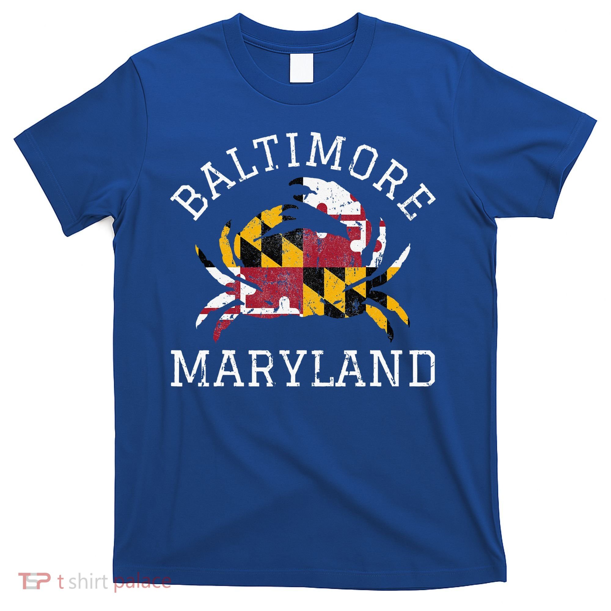 Baltimore Maryland Crab State Flag Home Travel Vintage T-Shirt