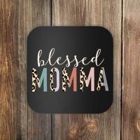 Blessed Momma Cute Leopard Print Coaster thumb 0