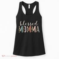 Blessed Momma Cute Leopard Print Women's Tank Top thumb 0