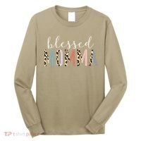 Blessed Momma Cute Leopard Print Long Sleeve Shirt thumb 0
