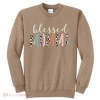 Blessed Momma Cute Leopard Print Sweatshirt thumb 0