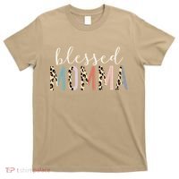 Blessed Momma Cute Leopard Print T-Shirt thumb 0