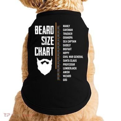 Beard Measurement Chart Beard Length Funny Growth Chart Doggie Tank