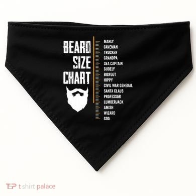 Beard Measurement Chart Beard Length Funny Growth Chart USA-Made Doggie Bandana