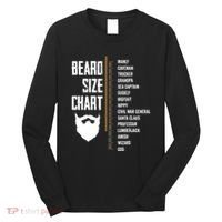 Beard Measurement Chart Beard Length Funny Growth Chart Long Sleeve Shirt thumb 0