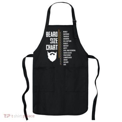 Beard Measurement Chart Beard Length Funny Growth Chart Apron