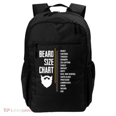 Beard Measurement Chart Beard Length Funny Growth Chart Backpack