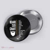 Beard Measurement Chart Beard Length Funny Growth Chart Button thumb 0
