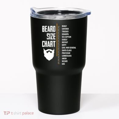Beard Measurement Chart Beard Length Funny Growth Chart Tumbler