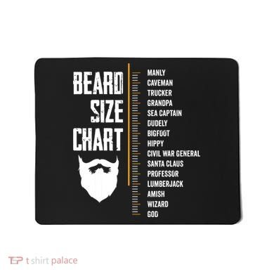 Beard Measurement Chart Beard Length Funny Growth Chart Mousepad