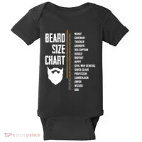Beard Measurement Chart Beard Length Funny Growth Chart Baby Bodysuit thumb 0