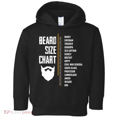 Beard Measurement Chart Beard Length Funny Growth Chart Toddler Hoodie