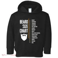 Beard Measurement Chart Beard Length Funny Growth Chart Toddler Hoodie thumb 0