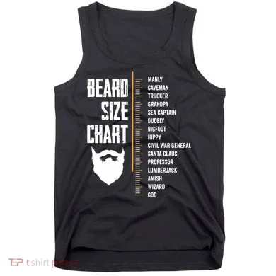 Beard Measurement Chart Beard Length Funny Growth Chart Tank Top