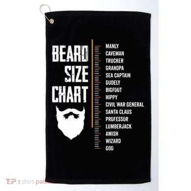 Beard Measurement Chart Beard Length Funny Growth Chart Golf Towel