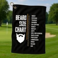 Beard Measurement Chart Beard Length Funny Growth Chart Golf Towel thumb 1