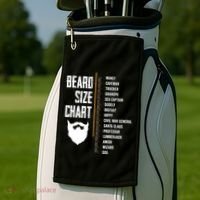 Beard Measurement Chart Beard Length Funny Growth Chart Golf Towel thumb 2