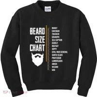 Beard Measurement Chart Beard Length Funny Growth Chart Kids Sweatshirt thumb 0